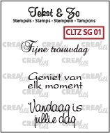 Crealies Clearstamp Tekst&Zo Speciale Gelegenheden 1 (NL) CLTZSG01