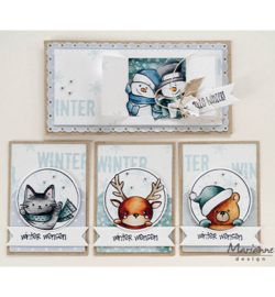 Marianne Design  - CS1103 - Peek-a-boo Winter animals