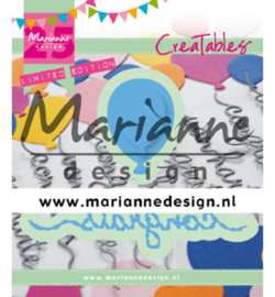 Marianne D Creatables LR0626 - Congrats & Balloon - 25th anniversary
