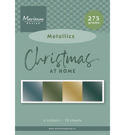 Marianne Design - Papier - PK9194 - Christmas at home - metallics