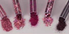 Glitterset assorti Cerise 1,8 GR 5 ST