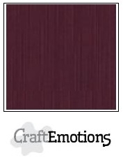 CraftEmotions linnenkarton burgundy 30,5x30,5cm