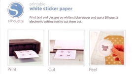 Silhouette Printable White Sticker Paper