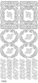 Stickers - Krans met cijfers 25 - 1026 - Goud