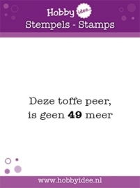 Stempel Deze toffe peer is geen 49 meer