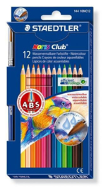 Staedtler Noris Club aquarell - set 12 st. + penseel 144 10NC12