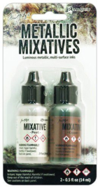 Ranger Alcohol Ink Metallix Mixative - Pearl & Copper TIM21254 Tim Holtz 2 x14ml