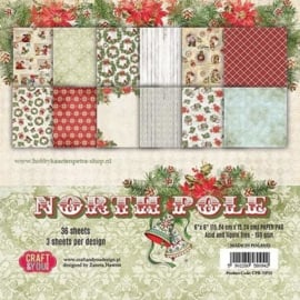 Craft&You North Pole Small Paper Pad 6x6 36 vel CPB-NP15