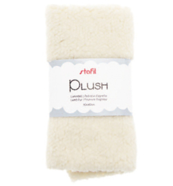 240016-01 - Plush, lamsvel wit, 100% polyester