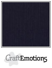 CraftEmotions linnenkarton zwart 30,5x30,5cm