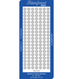 Stickers - Starform - Rand sneeuwvlok - 973- Zilver