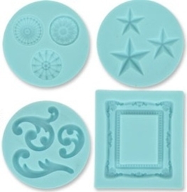 Martha Stewart silicone mold decorative design x4