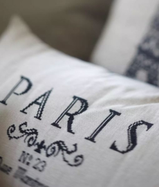 Anette Eriksson Paris Pillow Cover Half Cross Stitch Kit, White/Black