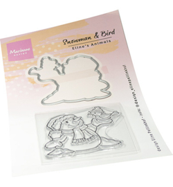 Marianne Design - EC0204 - Eline's Animals - Snowman & Bird