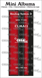 Crealies stans Mini Albums Bindsysteem D CLMA11 63x165 mm