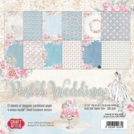 Craft&You Pastel Wedding Big Paper Set 12x12 12 vel