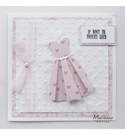 Marianne D Embossing 3D Design Folder DF3447 - Polka Dots