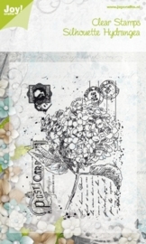 silhouette stamp hydrangea