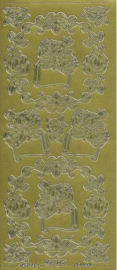 Stickers - Starform - Ornament bloemen - 930 - Goud