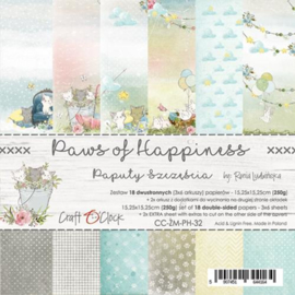 Paper Collection Set 6"*6" Paws of Happiness, 250 gsm
