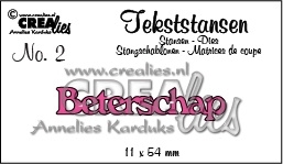 Crealies tekststans - Beterschap (NL) CLTS02 / 11 x 54 mm