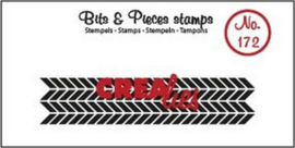 Crealies Clearstamp Bits & Pieces zigzag (langwerpig) CLBP172 16 x 73mm