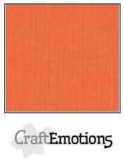CraftEmotions linnenkarton oranje 30,5x30,5cm