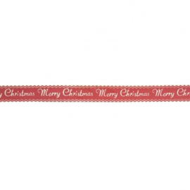 Ribbon 15mm ENG merry christmas  - per meter