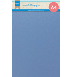 Marianne Design - Papier - CA3176 - Metallic paper, Light Blue