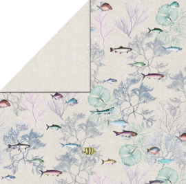 FabScraps - Fish 2 - 12 x 12 Double Sided Paper