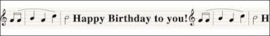Ribbon met tekst "Happy Birthday" - per rol