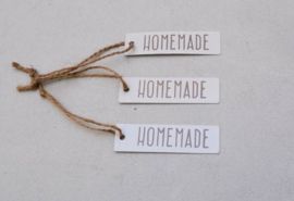 Label metal "HOMEMADE" 7X2 cm