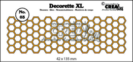 Crealies Decorette XL no. 03 Honingraat 42x135mm / CLDRXL03