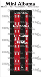 Crealies stans Mini Albums Decoratie rechthoekjes CLMA98 3x145 mm