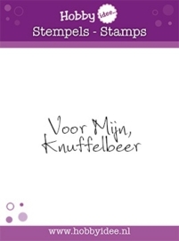 Stempel Voor mijn knuffelbeer