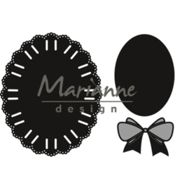 Marianne D CR1458 - Oval ribbon die