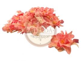 Curly Flowers - Pink Variegated