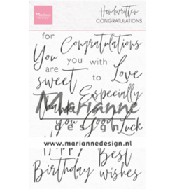 Marianne D Stempel - CS1052 - Handwritten - Congratulations