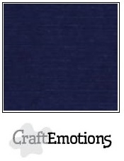 CraftEmotions linnenkarton donker blauw 30,5x30,5cm