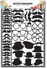 Dutch Doobadoo Dutch Paper Art Black - Mustaches