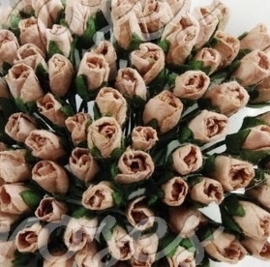 Tiny Rose Buds - Taupe