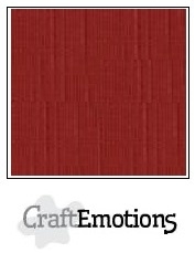 CraftEmotions linnenkarton donkerrood 30,5x30,5cm