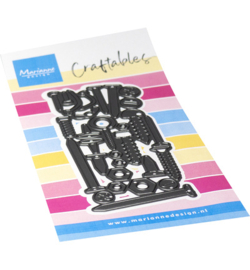 Marianne Design - Craftable - CR1736 - Punch die XL - Nuts & bolts