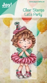 Clear stamps - meisje met muts