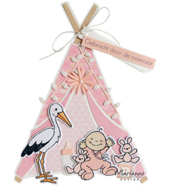 Marianne Design - Papier - PB7064 - Hoera een meisje