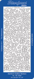Stickers - Starform - Kersster doodle - 8506 - Goud