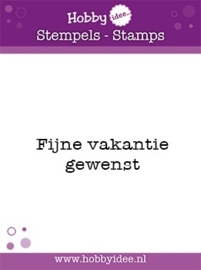 Stempel Fijne vakantie gewenst