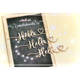 Memory Place Hello Embellishment Chipboard (3pcs) (MP-60555)