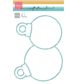 Marianne Design  - PS8173 - Christmas Ornaments by Marleen