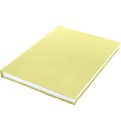 15580 - Dummyboek, blanco hard cover, geel pastel